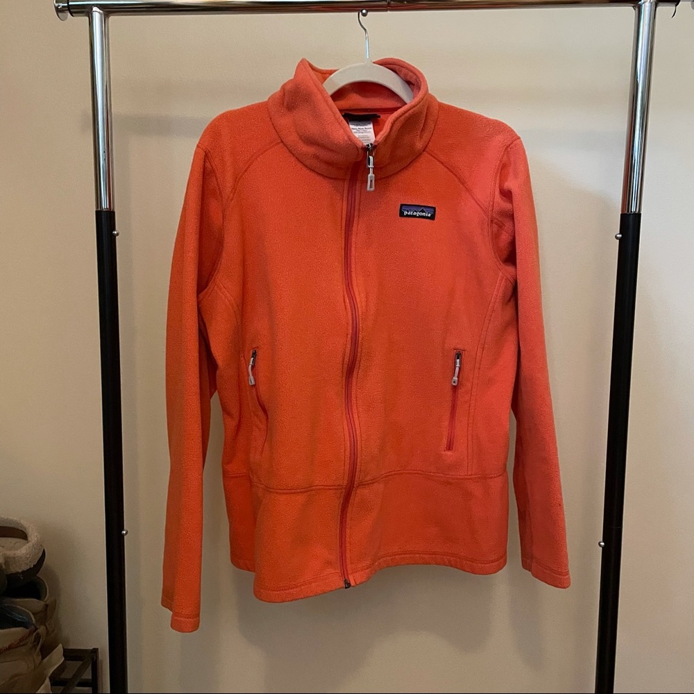 Patagonia Orange Zip-Up Fleece